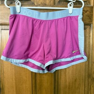 2 pairs of Nike Women's Athletic Shorts in Fuchsia and black